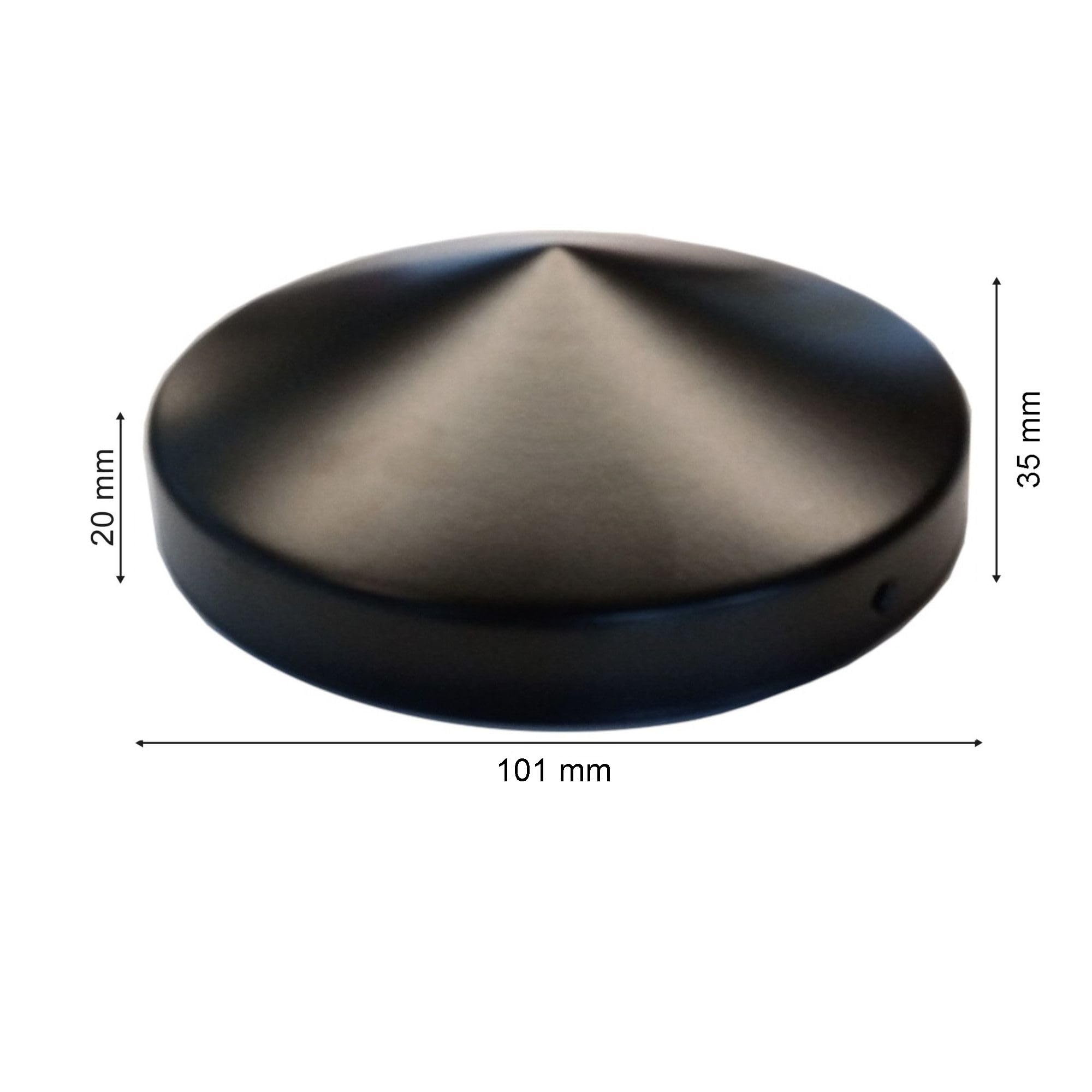 6 tappi per pali rotondi, diametro 101 mm, in acciaio verniciato a polvere, copertura per pali in legno da 100 mm, resistenti alle intemperie e robusti