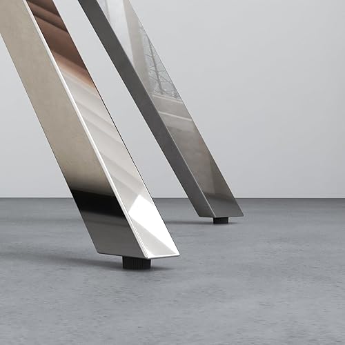 Miniatura 8 de Juego de 2 mesas auxiliares pequeñas con patas cromadas, mesa auxiliar cuadrada de vidrio templado moderna para sala de estar, sofá, habitación,