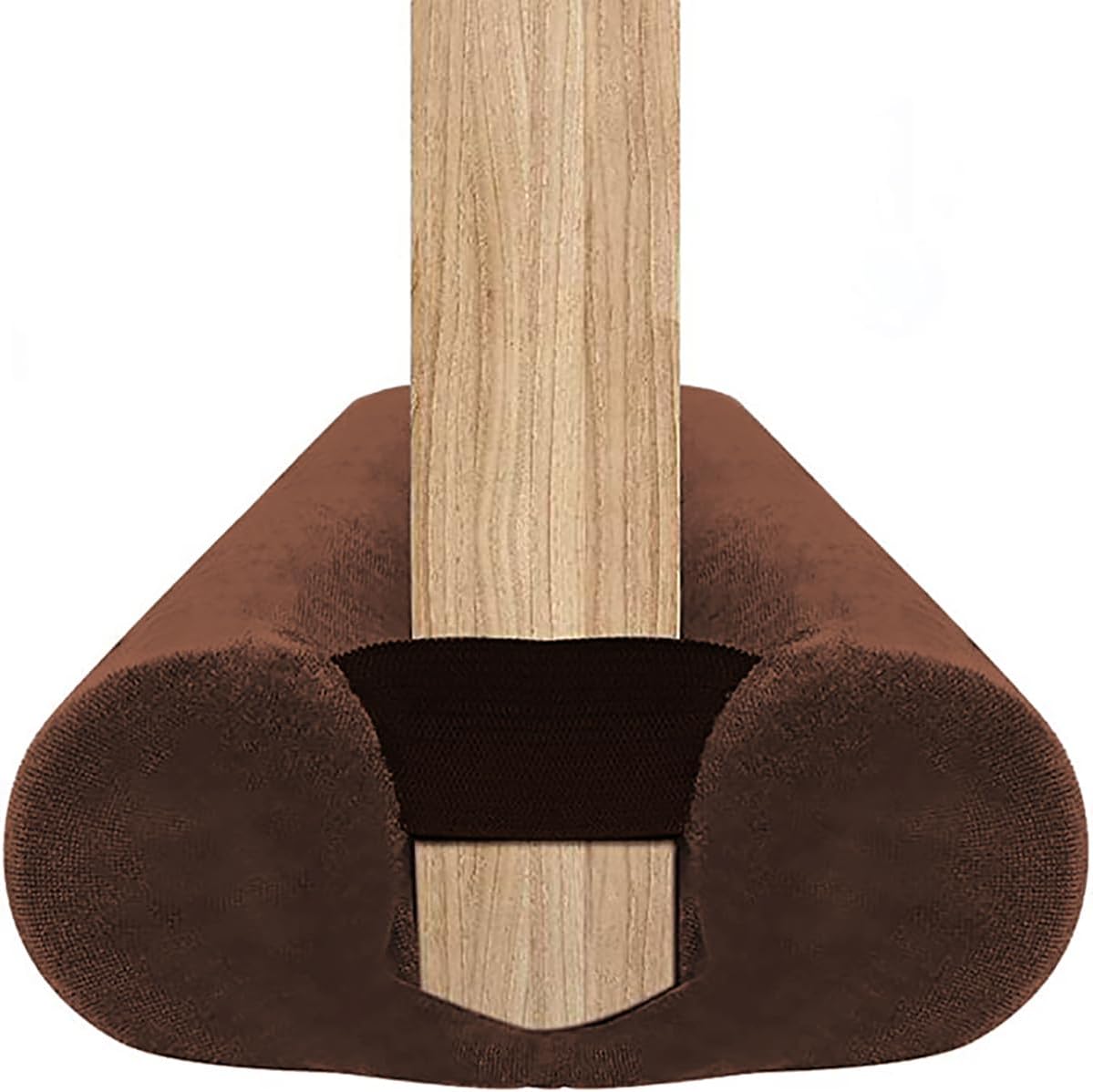 BKSAI Door Draught Excluder for Bottom of Doors Double Sided Draft Excluder Cushion for Front Door Seal Insulation, Brown, 33-39''