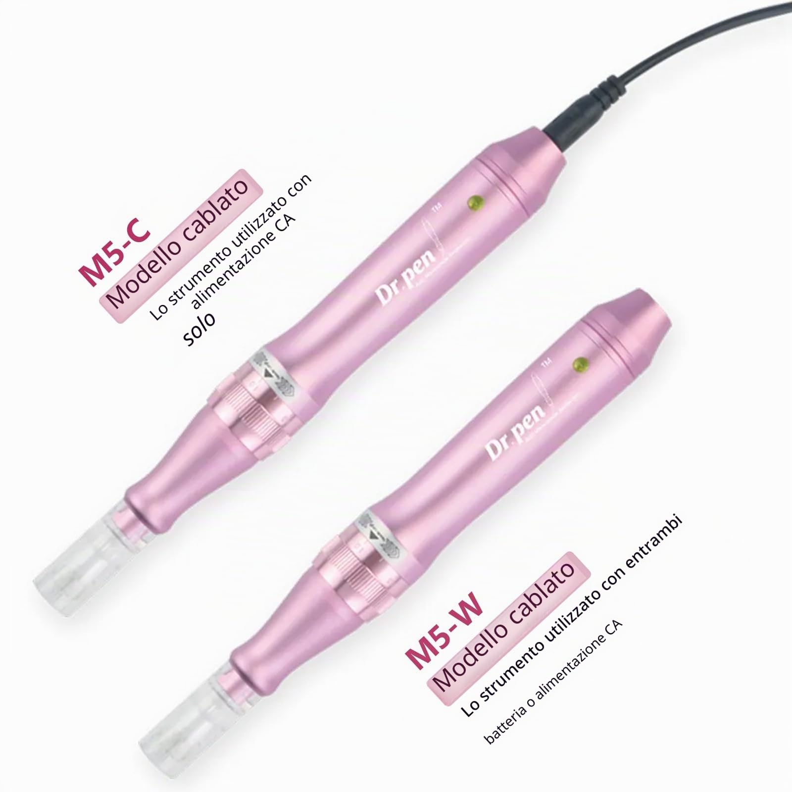 Dr.pen Ultima M7 Penna Microneedling Professionale Wireless, Dispositivo Elettrico Micro Derma Roller, Autentica Macchina per Microneedle con 22 Cartucce di Ricambio per Trattamenti Skincare