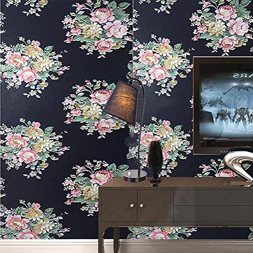 Amao Floral Decorative Self-Adhesive Paper Film Peel and Stick Wallpaper for Furniture Surfaces Easy to Clean 17.7\'\'x98\'\' (W1)