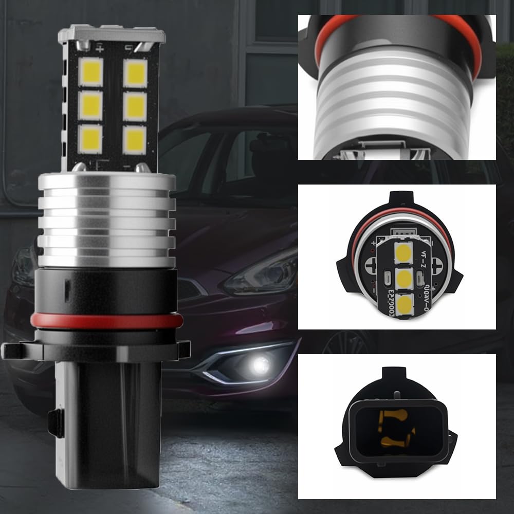 MASO 2 lampadine LED fendinebbia 16 W Xenon bianco luce di marcia diurna DRL per P13W PSX26W SH23W