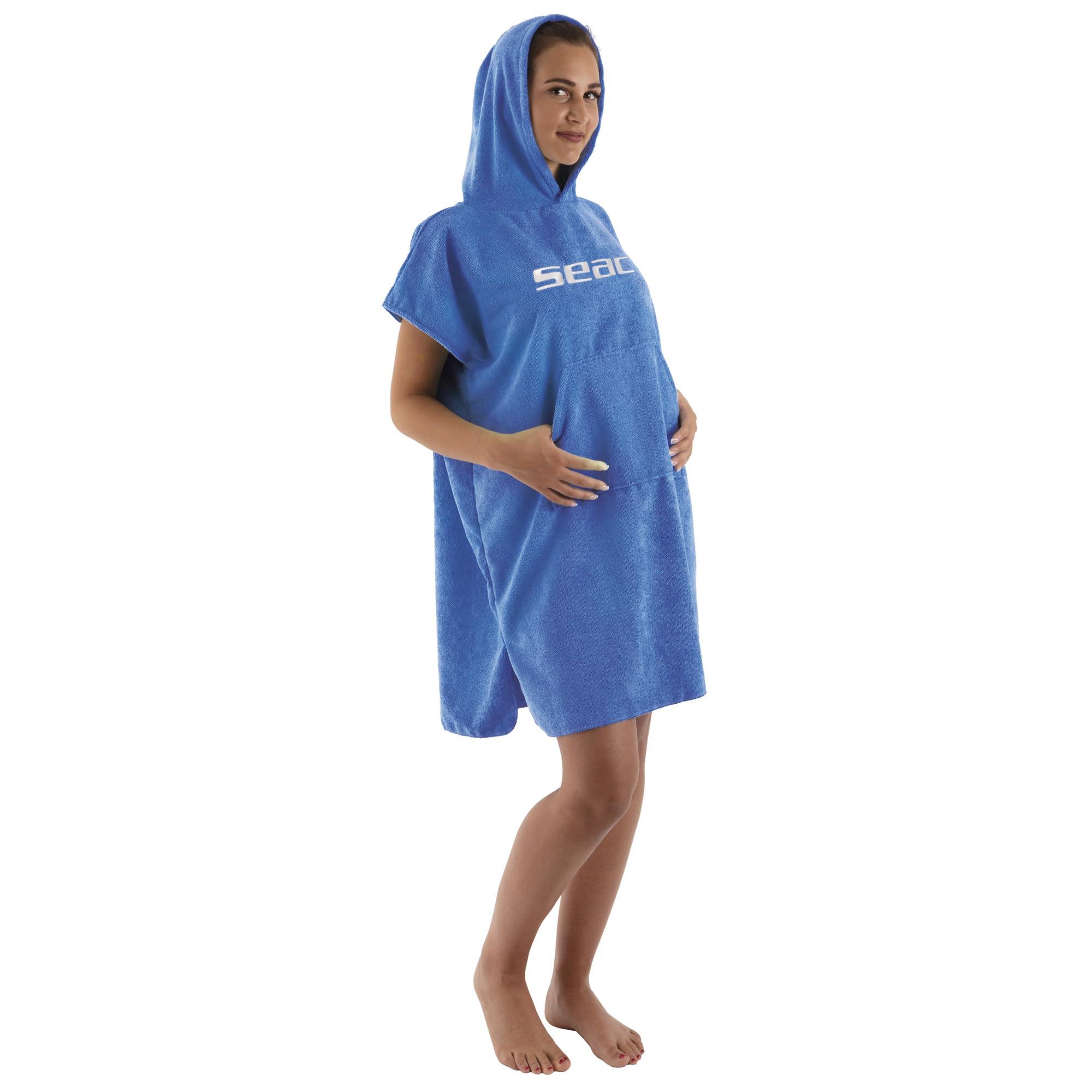 SEAC Poncho - Poncho Microfibra per Surf, Sport Acquatici in Microfibra per Adulti | Asciugamano Accappatoio Super Assorbente a Rapida Asciugatura | Ideale per Surf, Mare, Piscina e Sport Acquatici