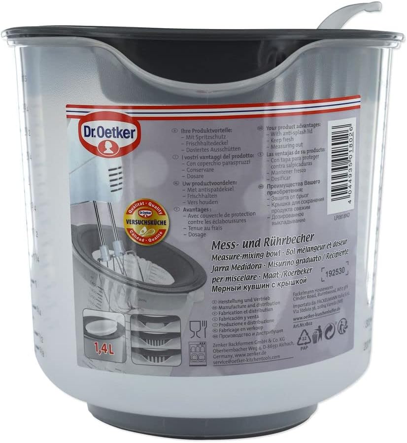 Dr. Oetker Creative Measure Mixing Bowl, 1-1/2-Quart