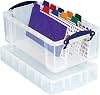 Really Useful Box Plastic Storage 5 Litre with XL Lid Clear