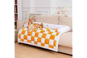FUNNYFUZZY Pet Couch Covers for Sofa- Cream Yellow Medium
