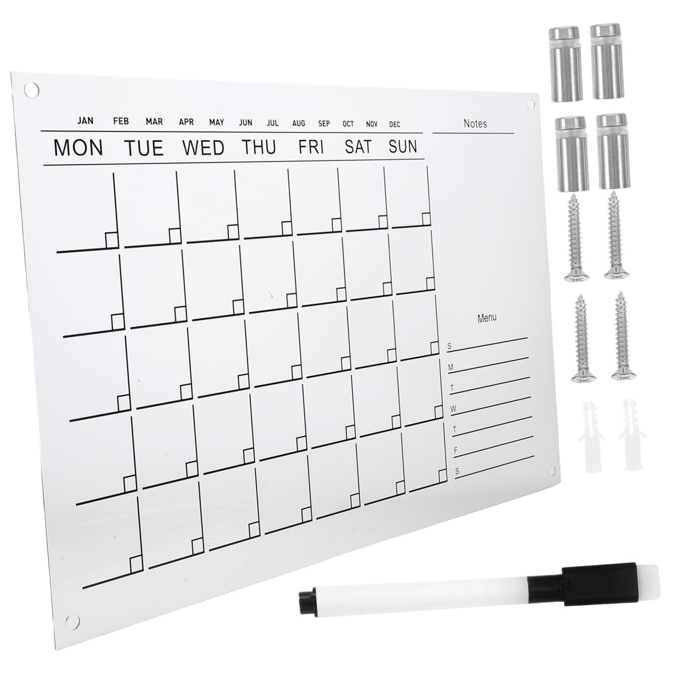 Operitacx 1satz Wandkalender Abwischbar Transparenter Wochenplaner Mit Und Whiteboard-stift Praktische Planungsboard Für Büro Zuhause Und Geschäfte