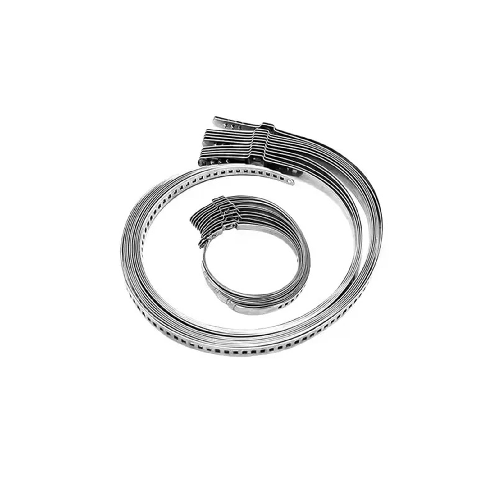Kit giunti Semiasse Morsetto per giunto omocinetico in acciaio inossidabile, fascetta stringitubo multiforo regolabile per semiasse automatico Cuffia giunto omocinetico | 15PCS each for large