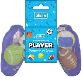 Tilibra - Borracha Player - Blister com 5 unidades