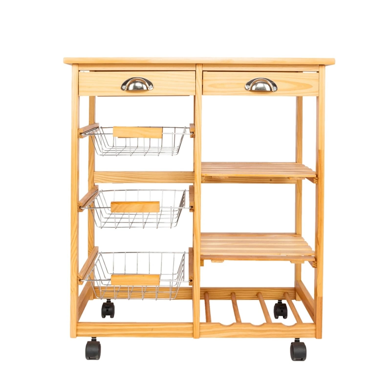 Carrello multiuso da cucina Carrello for cucina e sala da pranzo, scaffale portaoggetti rimovibile a 2 cassetti con ruote girevoli, carrello da cucina, carrello for organizzare la cucina Carrello di s