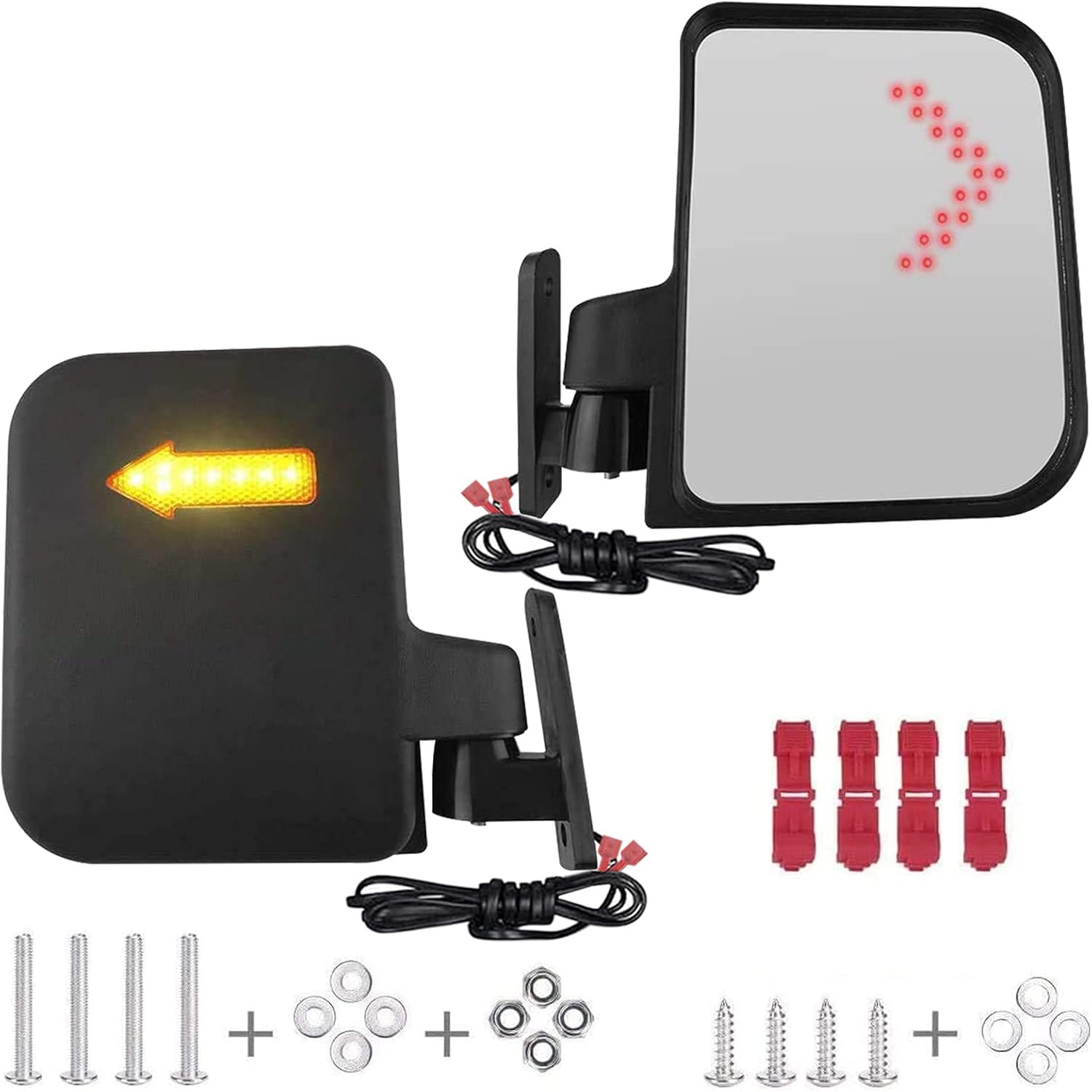 Golf Cart Mirror Universal Golf Cart Side Mirrors with LED