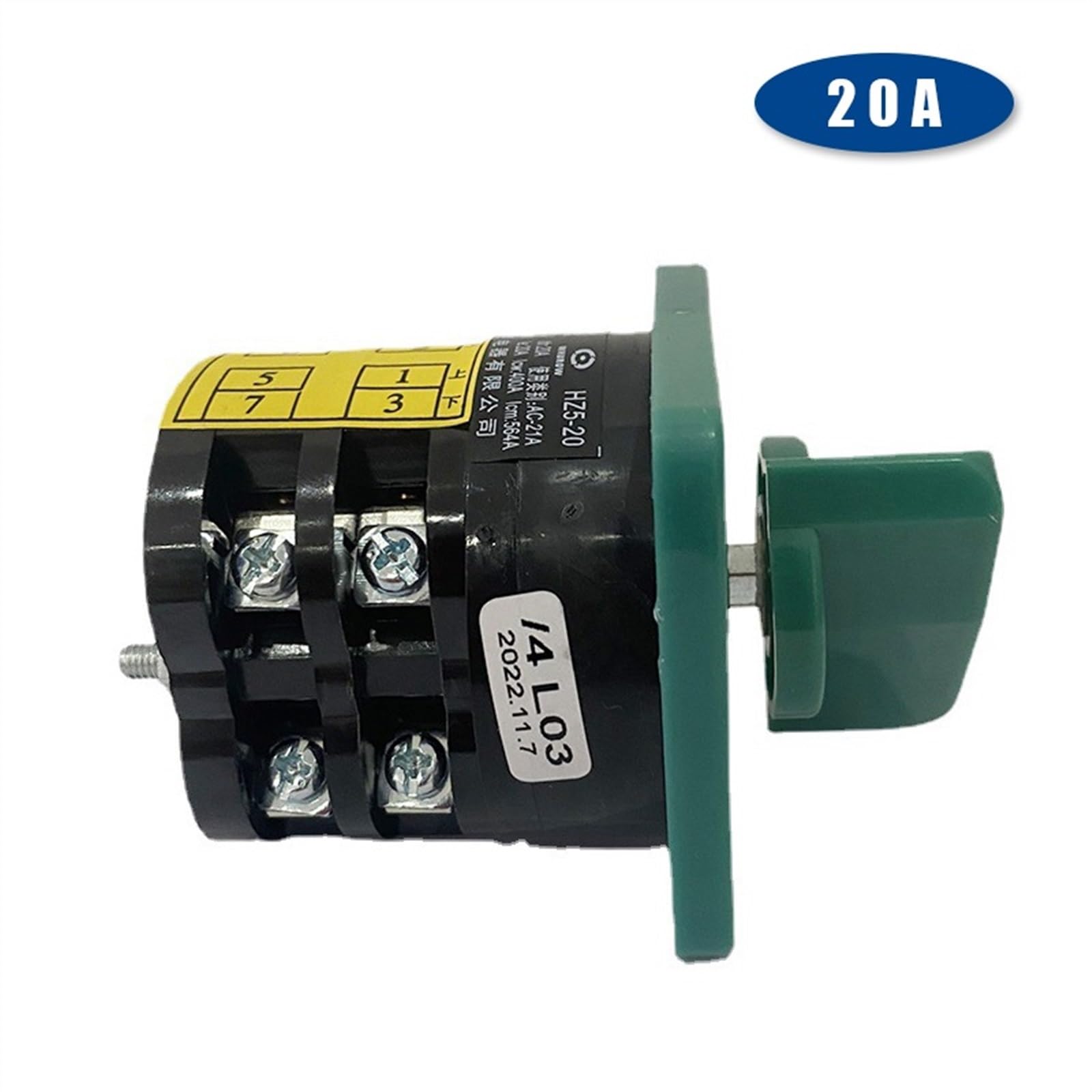 HZ5-20/4 L03 Commutatore a camma 20A 4KW Due posizioni 2 livelli 8 Terminale a vite Selettore rotativo a camma universale