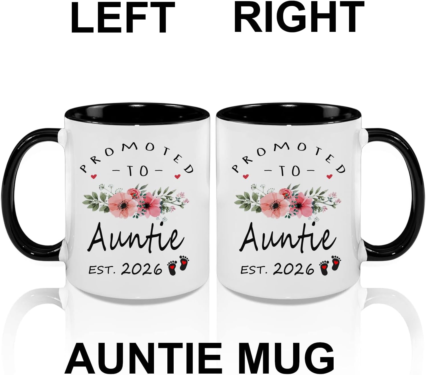 Promoted to Auntie 2026 Mug, Pregnancy Announcement Gifts for Aunts, First Time Auntie to be Gift, New Aunt Gifts from Sister Brother, Baby Birthday for Expecting Aunt 2026 - Image 3