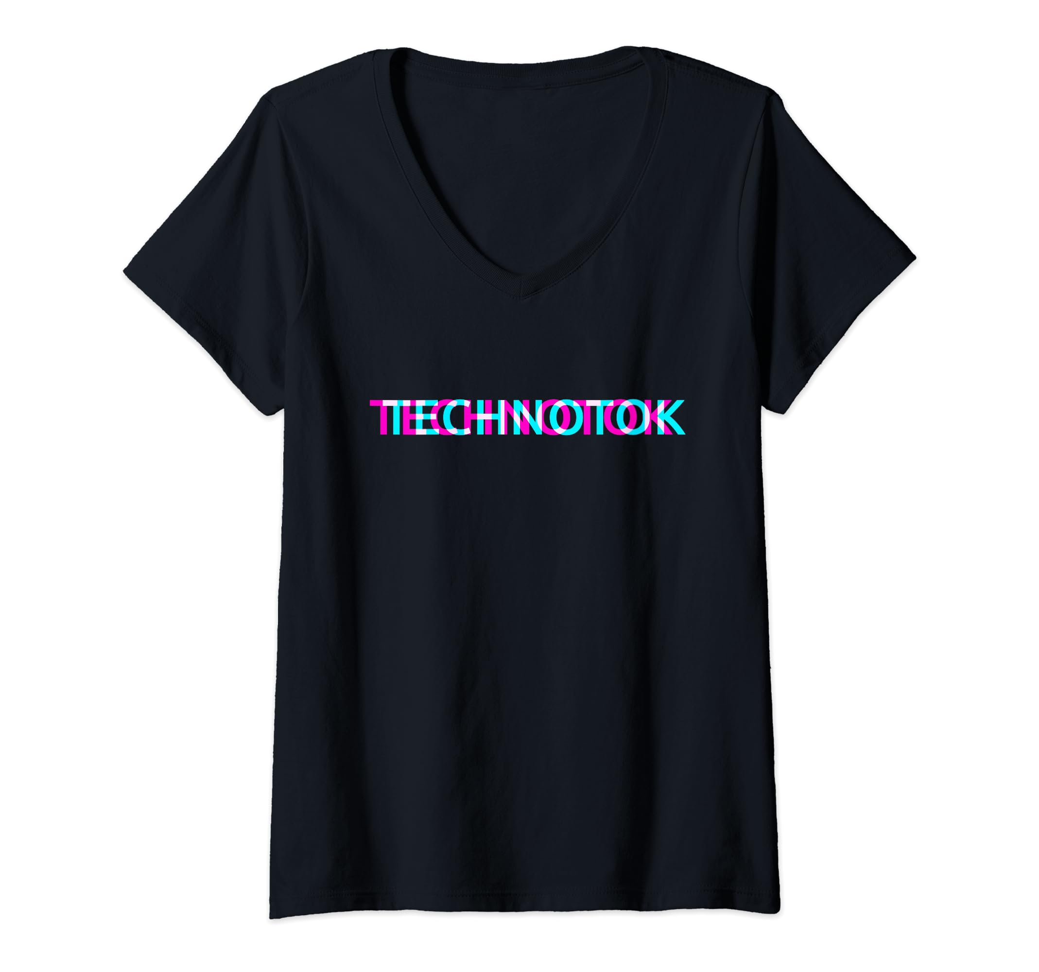 Technotok Techtok Ravetok Technolove V-Neck T-Shirt
