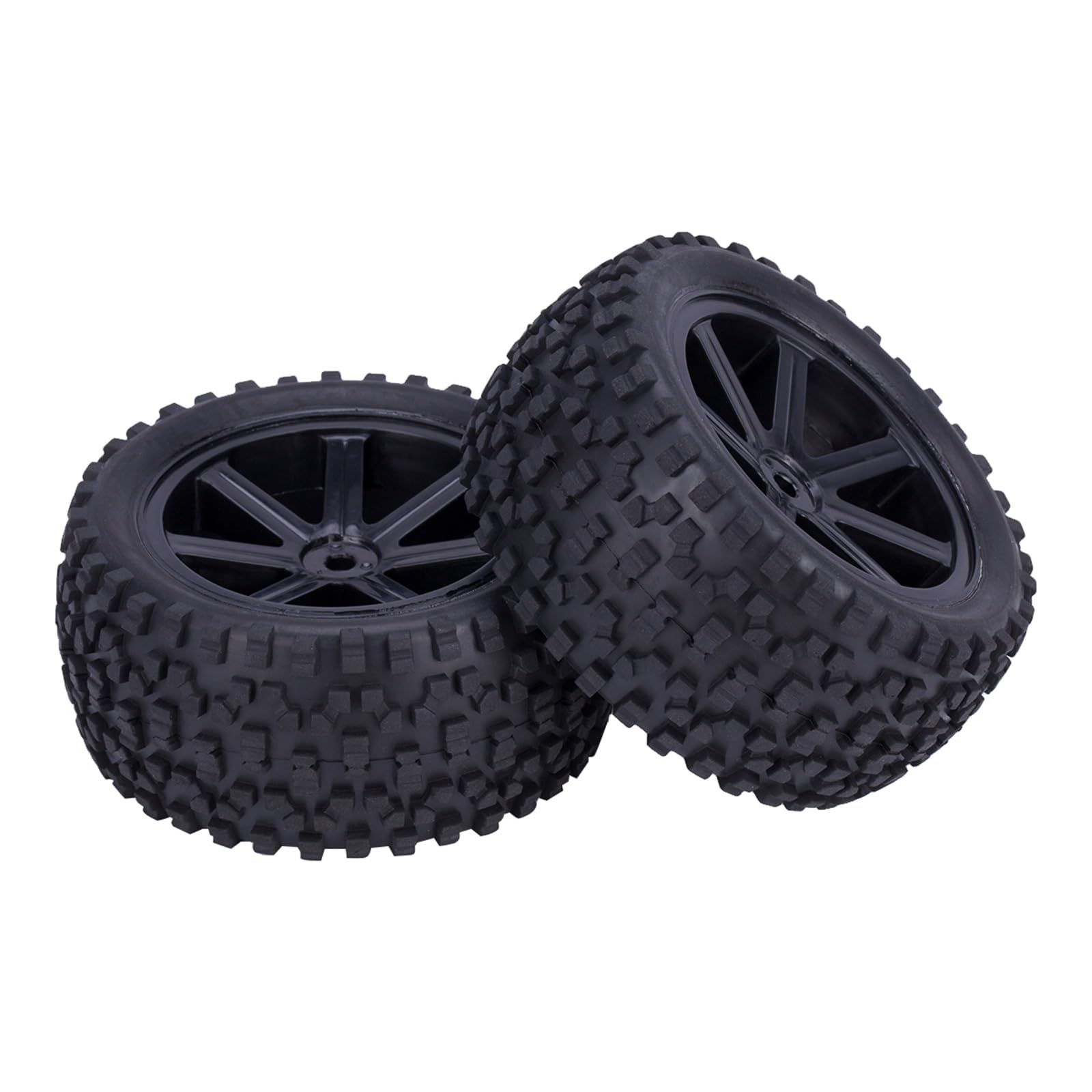 Juego NeumáTicos Ruedas RC para Wltoys para Redcat para HPI para HSP para Tamiya Juego Ruedas Neumáticos Delanteros Traseros 4 Piezas Bujes Hexagonales 12Mm Piezas Mejora para Buggy RC 1/10