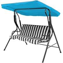 Waterproof Garden Swing Chair Canopy Cover Replacement for Outdoor Patio Seat 3-Seater,Turquoise