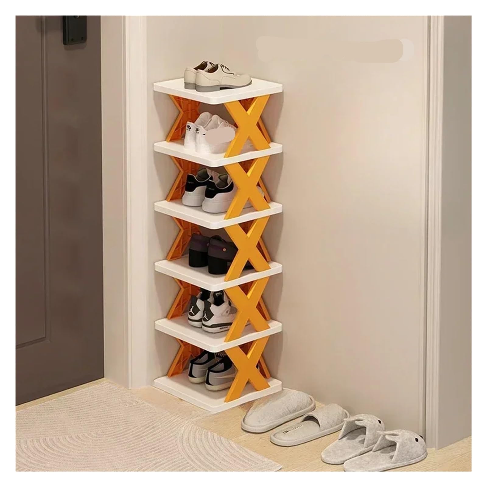Étagère à chaussures empilable à 6 niveaux avec rangements amovibles