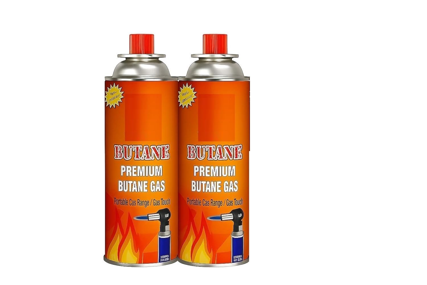 Fliptic Butane Gas 225G Portable High-Pressure Butane Can Liquefied Gas Canister Ideal for Refilling Lighters, Small Stoves, Flame Torches, and Welding Equipment (2)