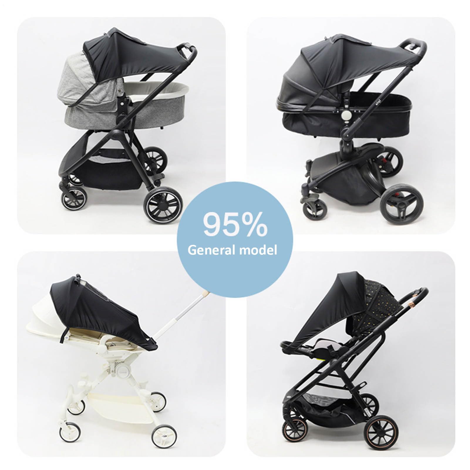 Parasoles Para Silla De Paseo, Sombrilla Carro Bebe Universale Con Protección UV, Parasol Carrito Bebe Universale Impermeable, Toldo Cochecito Bebes Para Capazos, Parasol Para Cochecito De Bebés