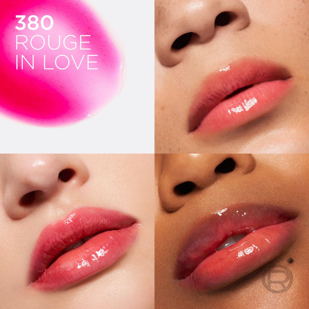 L'Oréal Paris Plump Ambition olejek do ust z kwasem hialuronowym, pełniejsze i gładsze usta bez kompromisów. Intensywna pielęgnacja z kwasem hialuronowym, nawilżenie do 24 h, kolor: 380 róż w miłości