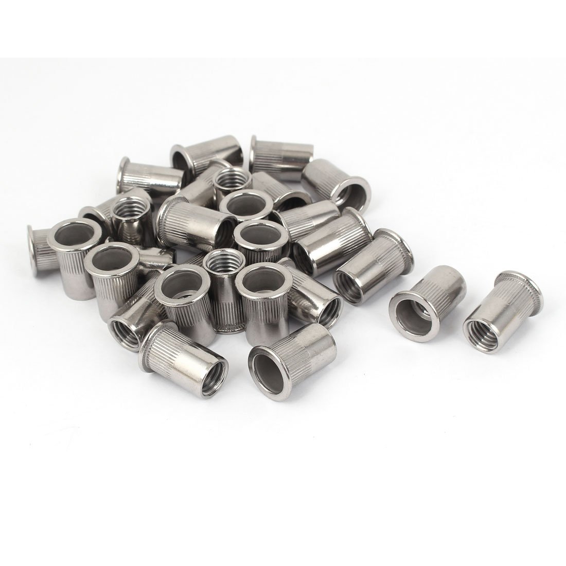 M12 Stainless Steel Flat Head Rivet Nut Insert Silver Tone 30pcs (ce73997603413fb847e1ff94bb971010)