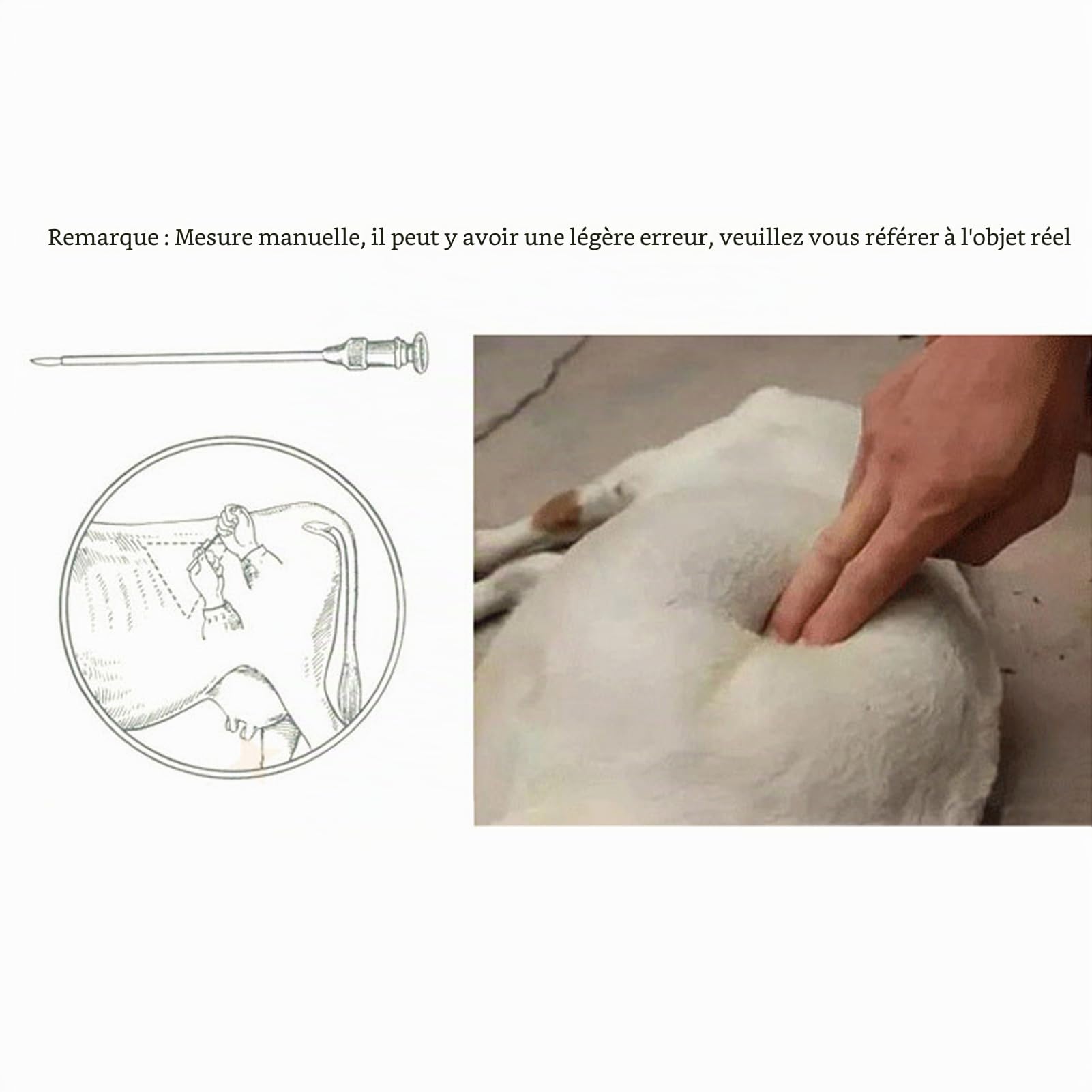 3 Pièces Trocart De Bétail Distribution De Bétail En Acier Inoxydable Distribution Aiguille De Dégonflage De L'estomac équipement Vétérinaire Instruments Chirurgicaux Pour la Perforation du Rumen De V