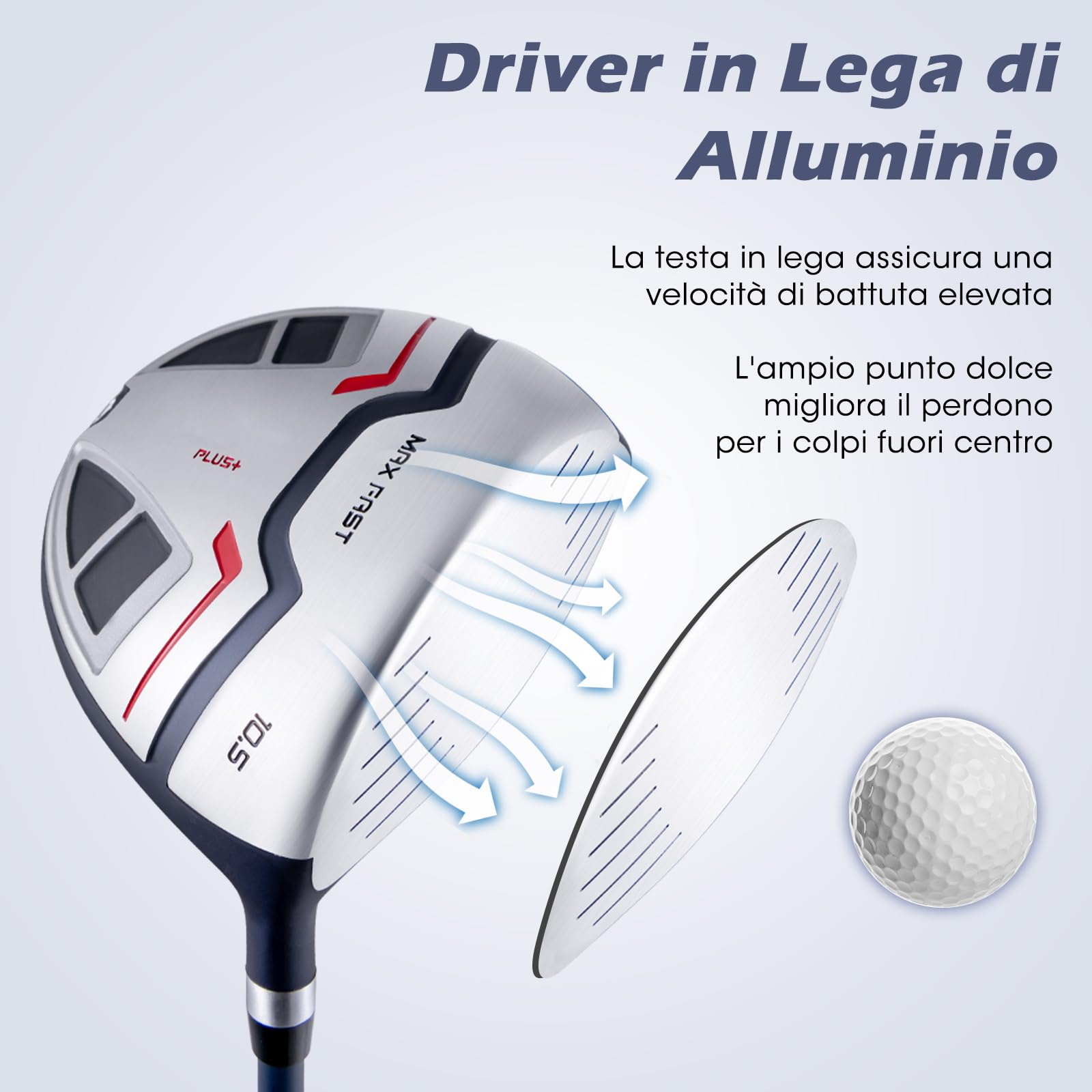 COSTWAY Set Completo di Mazze da Golf per Uomo, Include Driver 1 da 460CC, Fairway 3, Ibrido 5, Ferri 5, 6, 7, 8, 9, P e S, Putter e Borsa Portatile Leggera, Destrorso