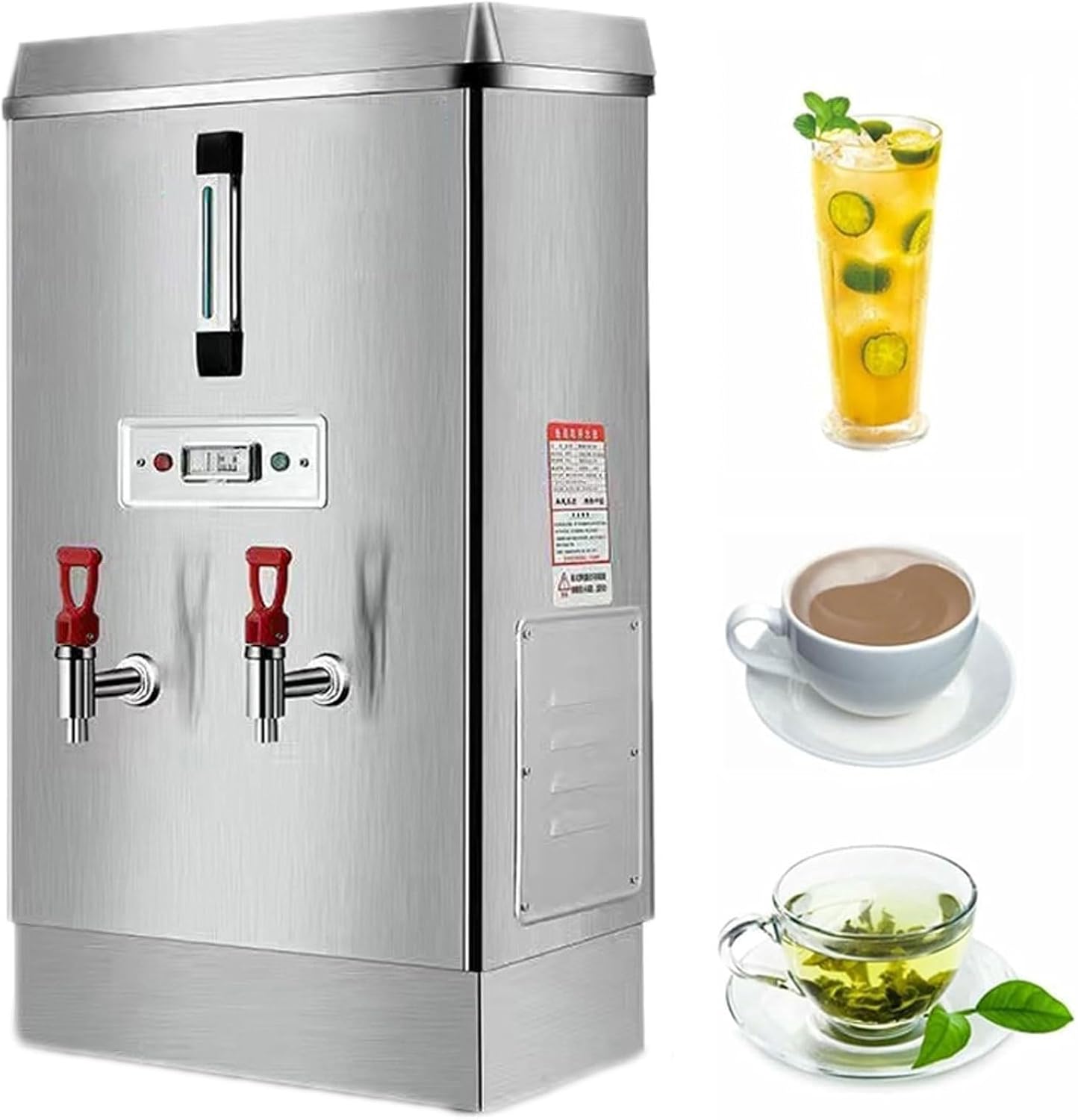 Commercial Heater Water Boiler,70L/H Stainless Steel Automatic Hot Water Dispenser with 2 Faucets, Rapid Heating & Automatic Keep Warm, for Canteens, Restaurants, Factories, Coffee Shops