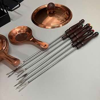 COPPER 100  WARE チーズフォンデュ鍋セット Amazon.co.jp: フォンデュ鍋 セット 銅製 新金属 copper100 調理