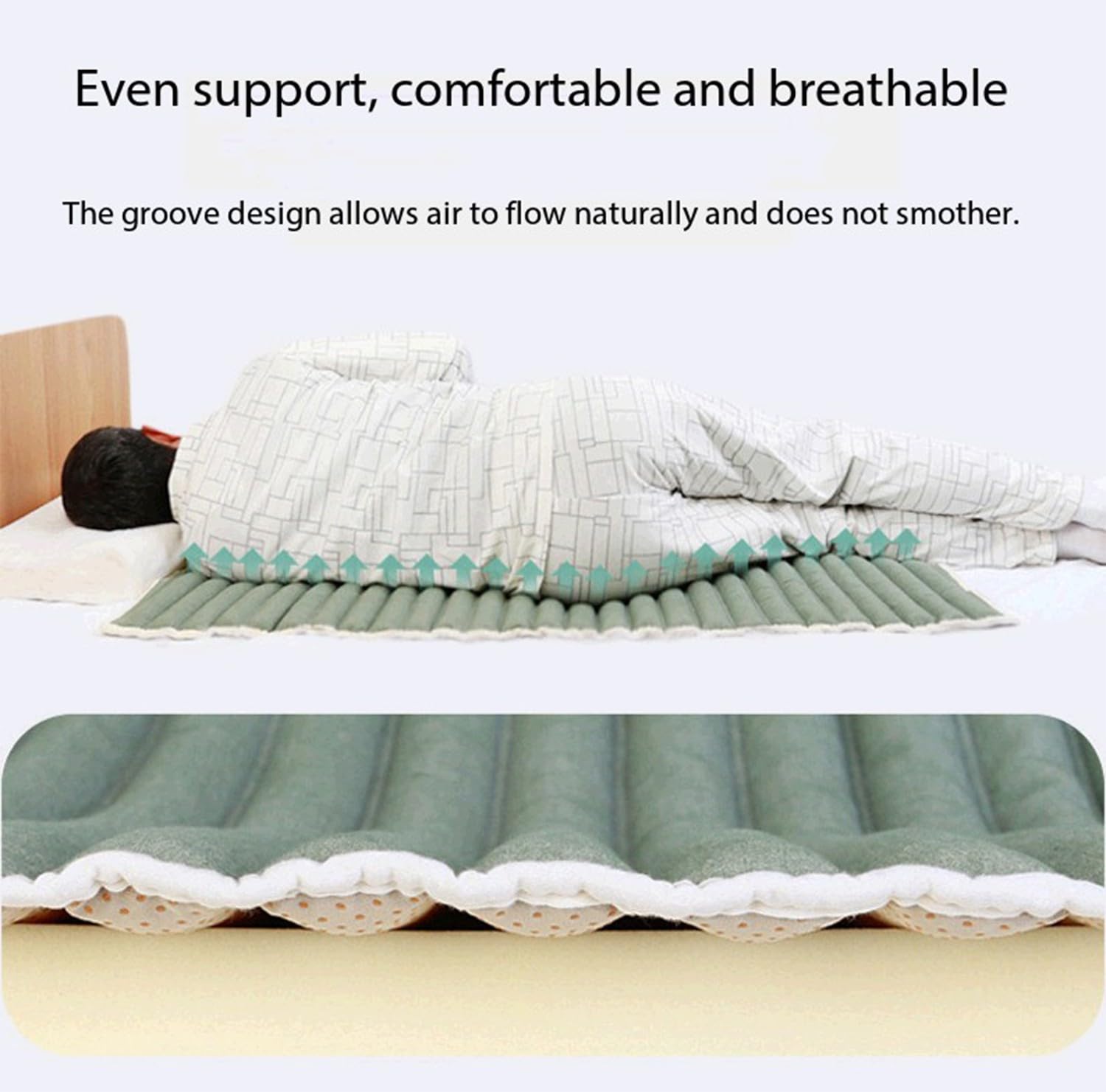 Prévention Escarres,Matelas Anti-Décubitus,Remplissage en Tubes Creux Souples,Structure Respirante,Répartition du Poids Corporel,Soutien pour Personnes Alitées, Oins À Domicile 70X190cm