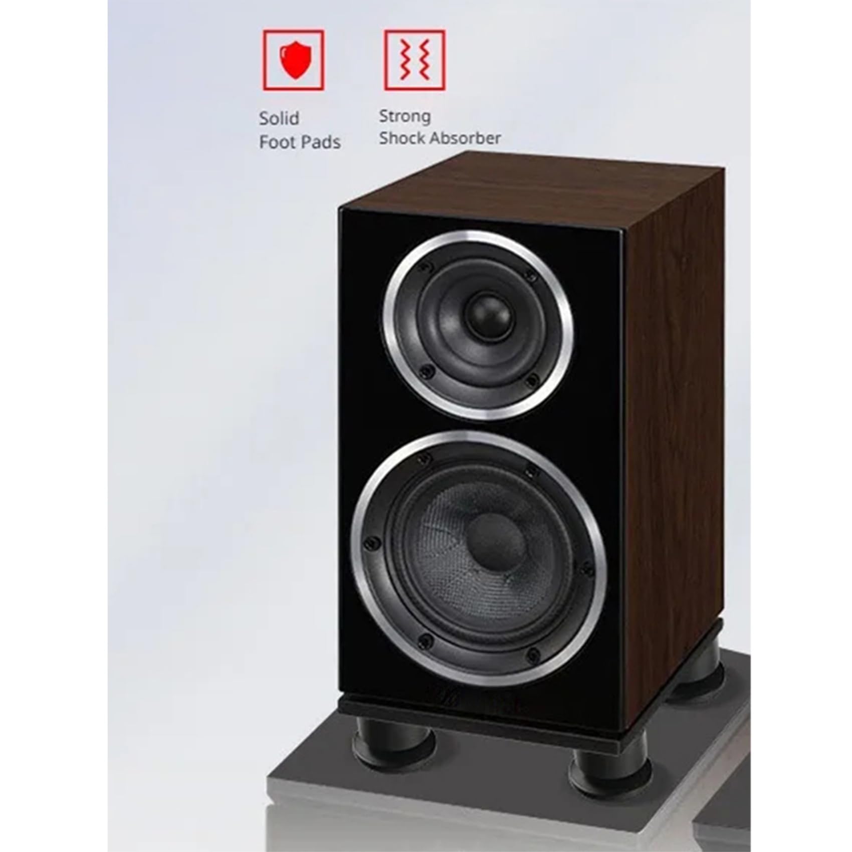 12X mała, odporna na wstrząsy sprężynowa amortyzator nóżki nóżki do stojaka HiFi głośnik Spike podkładka czarna