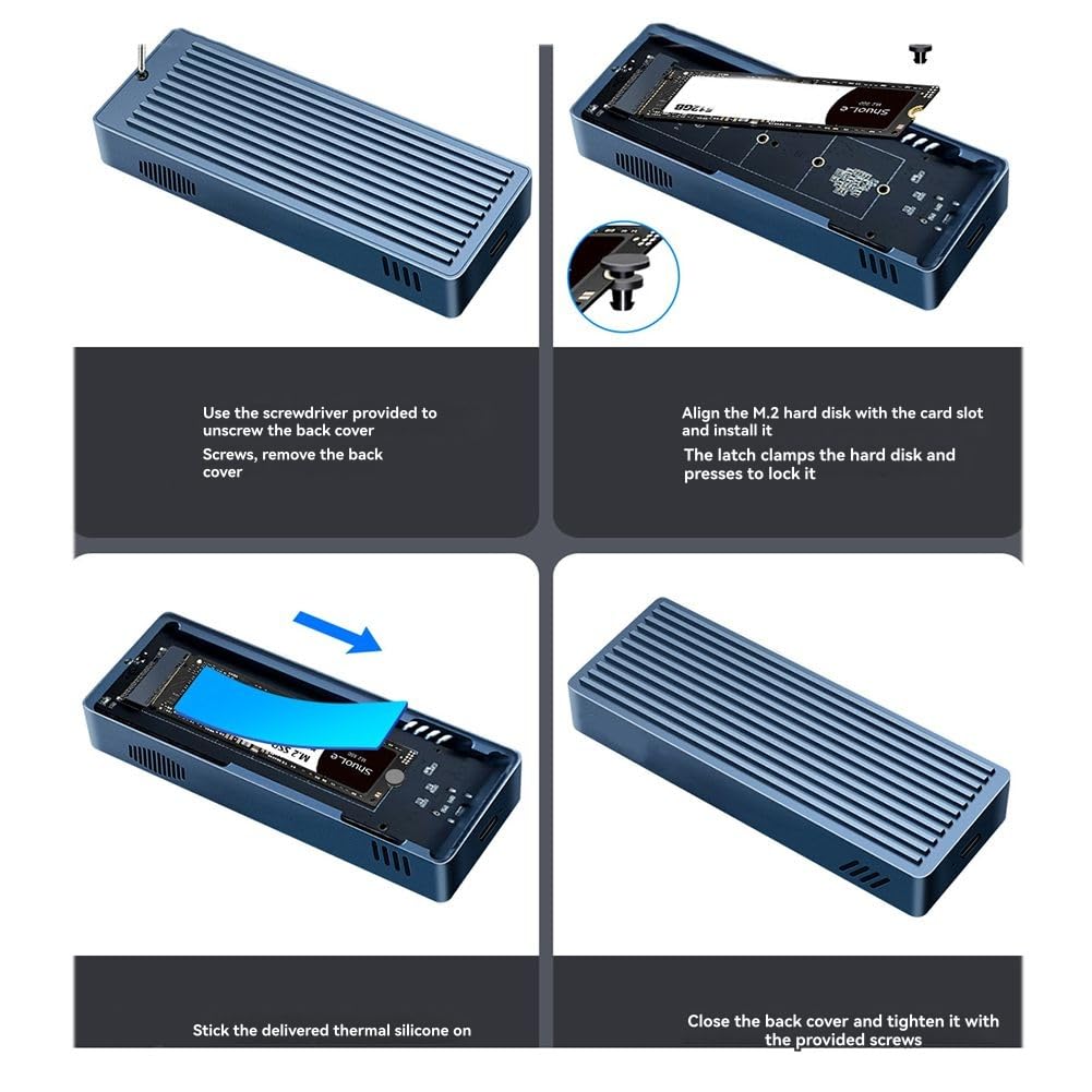 Amazon.co.jp: Gujdnhderq M.2 NVME SSDエンクロージャー 40Gbps USB