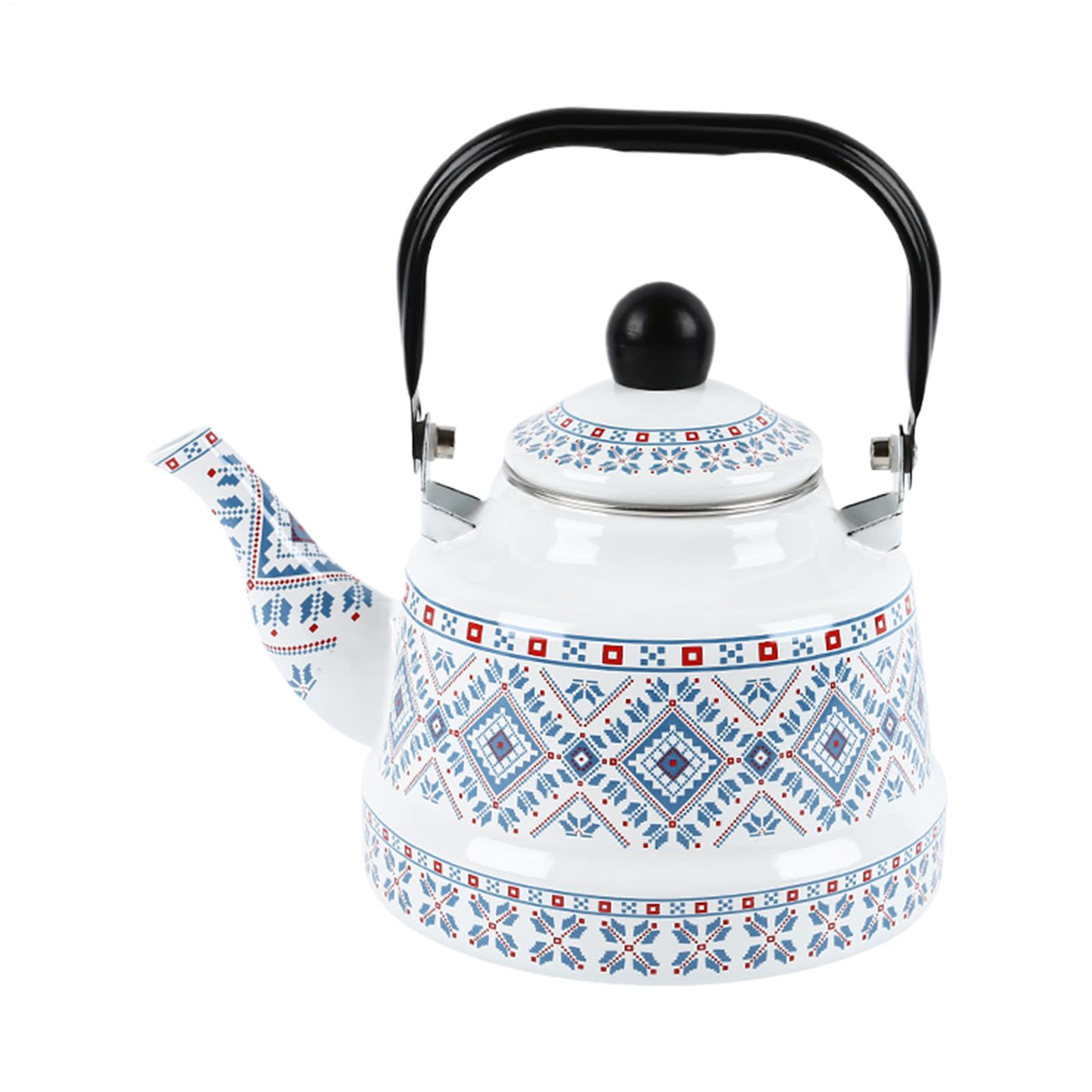 Tetera para la placa de cocina, 2 5 litros, esmalte retro, hervidor de agua