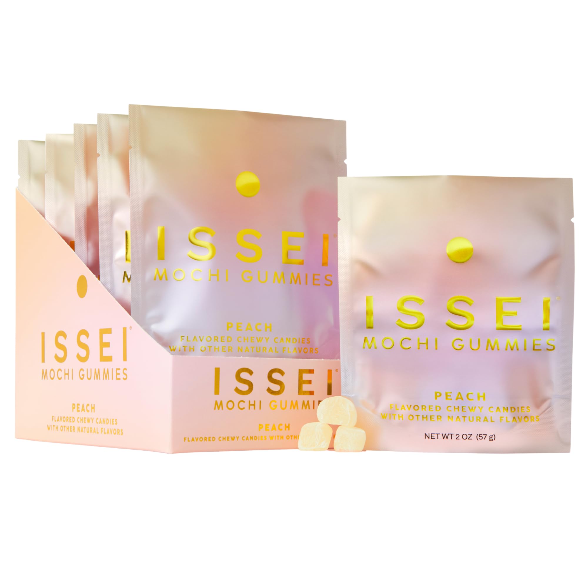 Amazon.com : ISSEI Mochi Gummies | Dye-Free Candy with Colors from