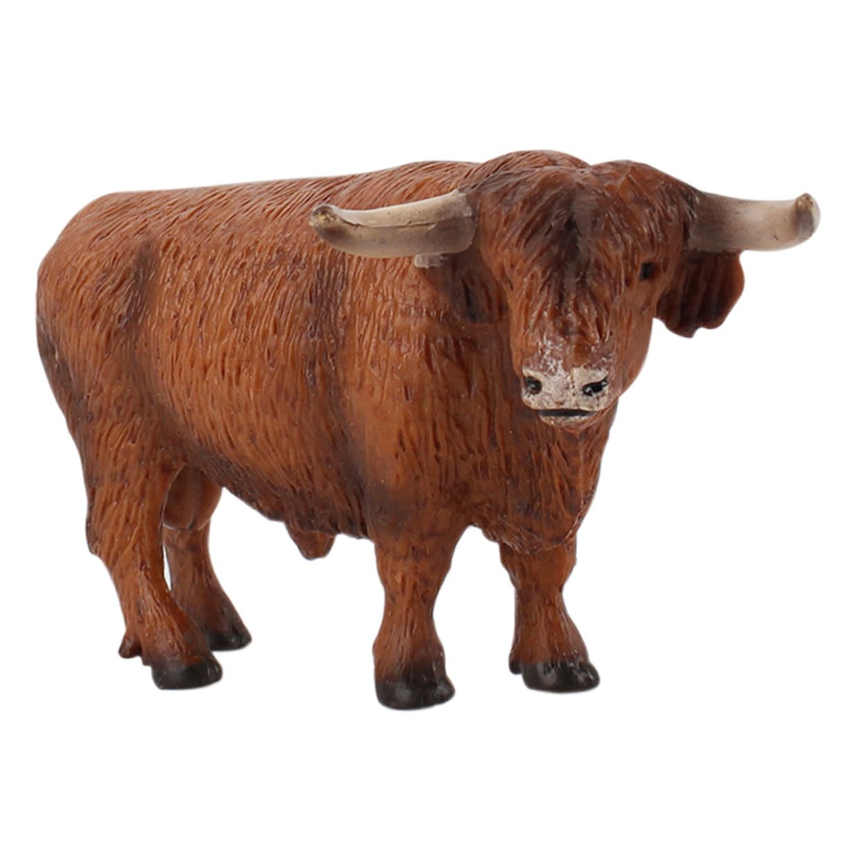 Supvox Simulation Viehspielzeug Kuhmodell: 14.50X6.00X3.50Cm Hochlandrind Kinder Lernspielzeug Realistische Tierfigur FüR Spielzeugtiere Und Schreibtischdekoration