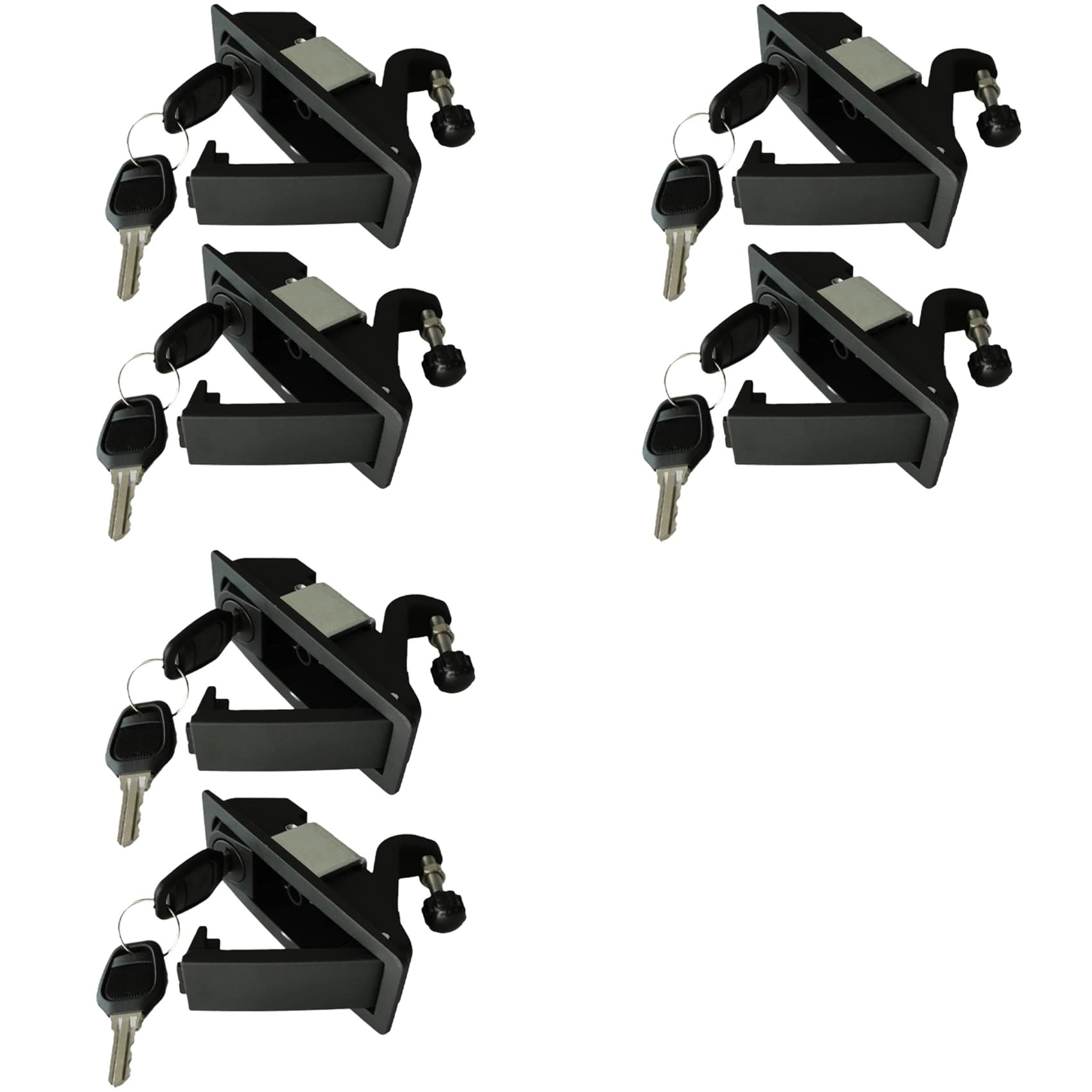 Jnchdghwa Black 6Pcs Compression Lock Trigger Lock Zinc Alloy Adjustable Lever Hand Operated Compression Flush