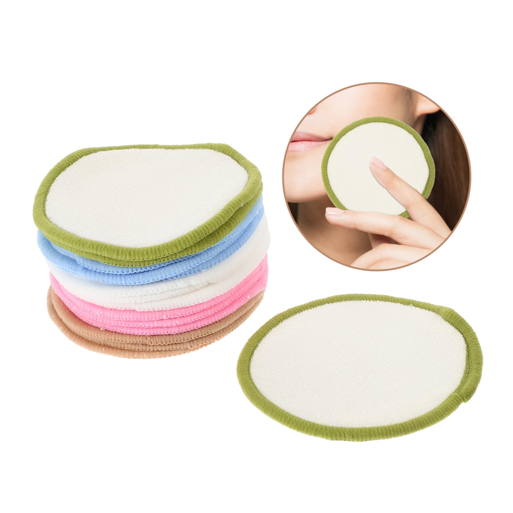 Beavorty 5 Sätze Reinigungspads Entferner Tücher Make-up-schwämme Make-up-pads Wischen Einweichpads Nehmen Make-up-puff Wiederverwendbares Abschminkpad Gel Bambusfaser 15 Stück * 5