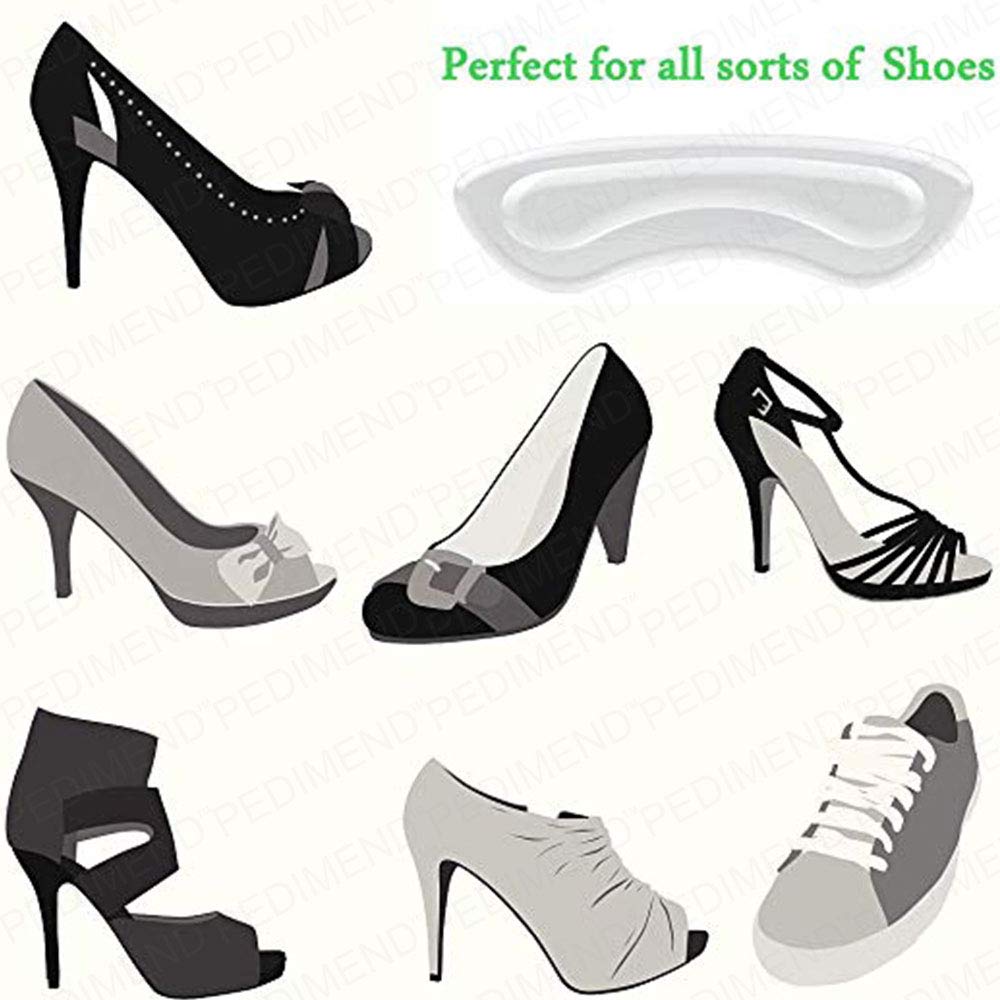 Pedimend silicone gel Heel Liner Grips cuscino morbido cuscino solette per scarpe tacco alto (3PAIR – 6pcs) | previene l' abrasione e dolore al piede | Ideale per scarpe da donna, con tacco alto, in