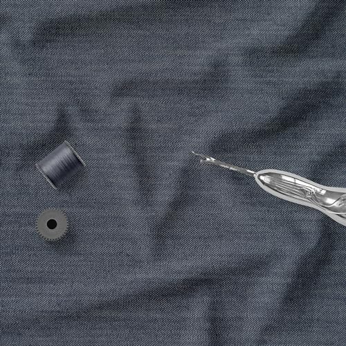 Image of BIGREAMS Unstitched Yarn Dyed Pure Cotton Denim Shirt Fabric - 58 inch Wide