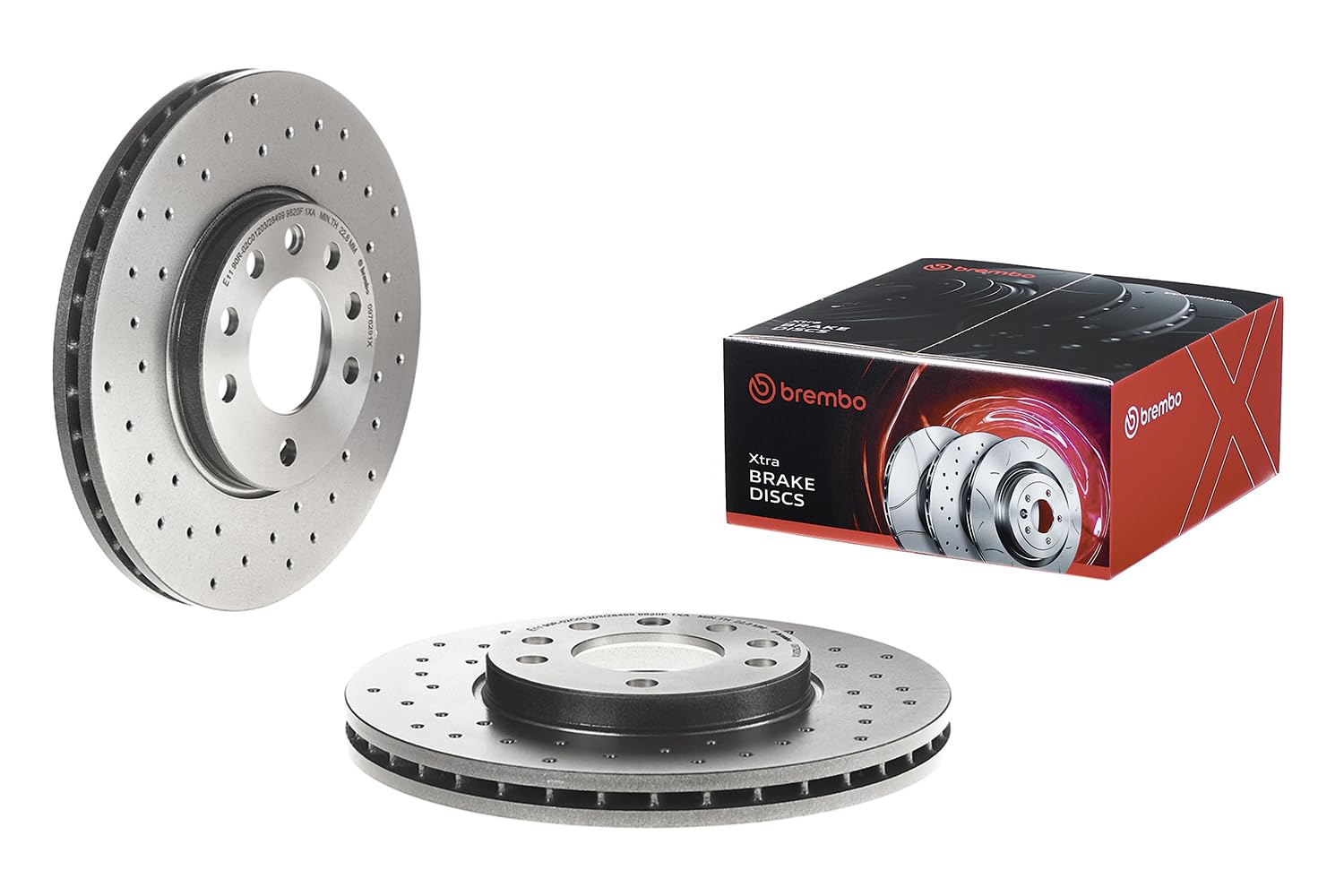 2x BRAKE DISC 09.7629.1X FOR CHEVROLET C 20 SEL/L34 2.0L 4cyl ZAFIRA