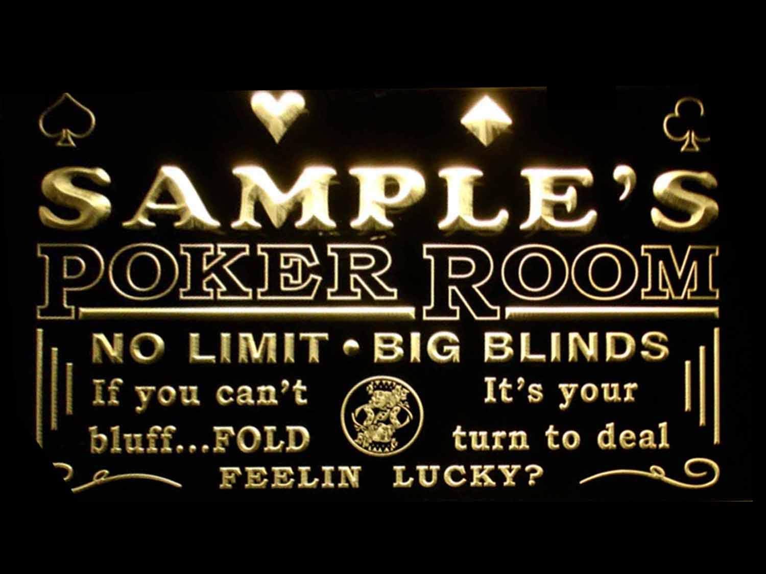 ADVPRO Name Personalized Custom Poker Casino Room Beer Bar Neon Sign Blue 16x12 inches st4s43-pd-tm-b