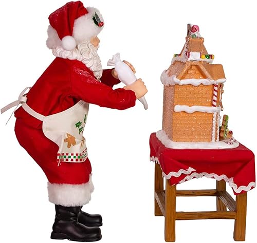 Miniatura 3 de Kurt Adler JEL1203 - Juego de mesa LED para decoración de casa de jengibre con pilas, de 10.5 pulgadas