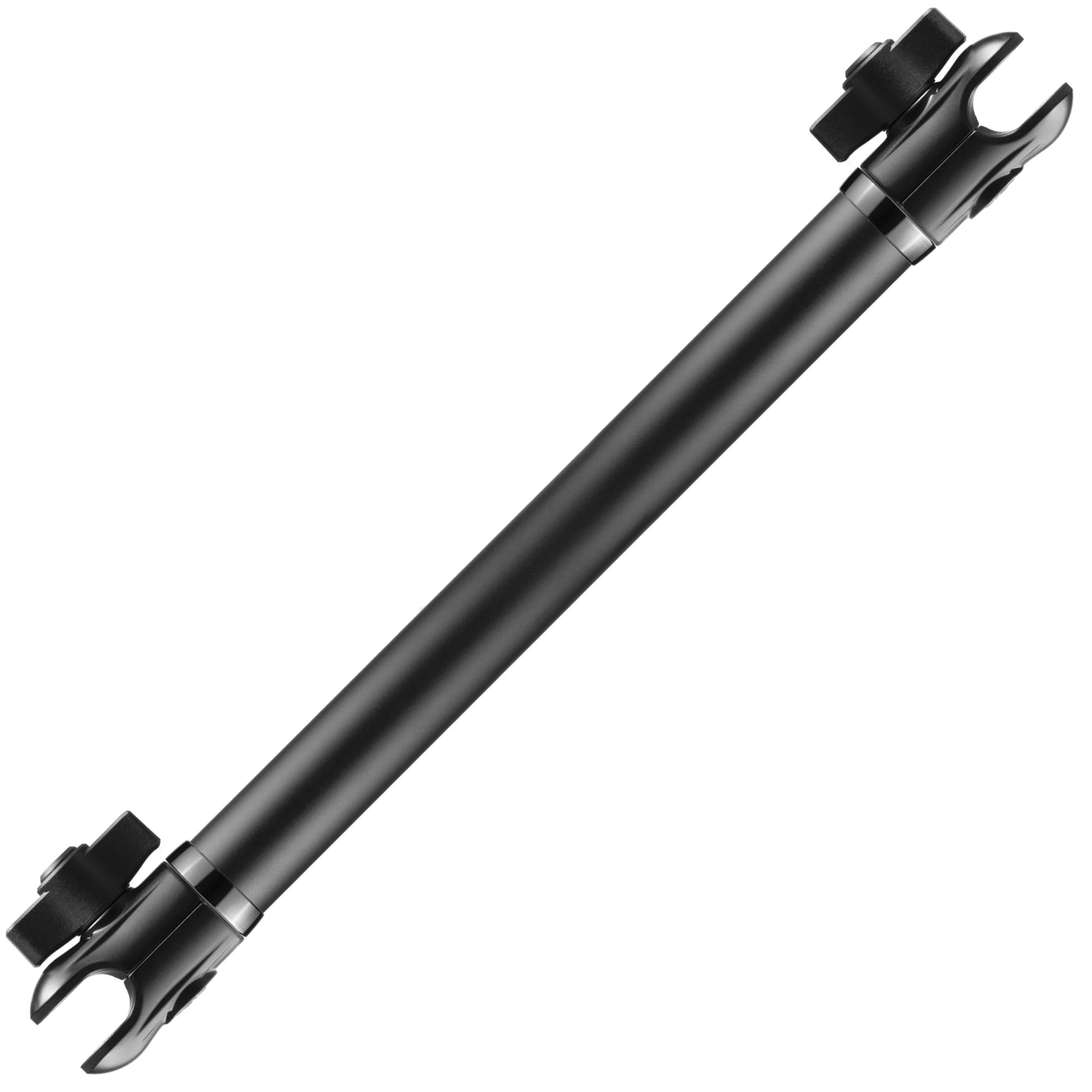 Tackform12" Long 20mm Ball and Socket Arm DuraLock 20 Series Aluminum Tube Arm | Dual 20mm Sockets and Optional Anti-Theft Knobs | Black