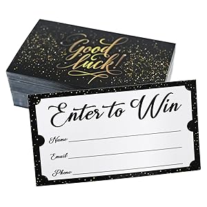 L LIKED 250 Raffle Tickets 3.5"x2"Enter to Win Card Great for Entry Cards Contest,Raffles,Ballot Box, Auction, Fund Raisers, Fairs, Carnivals, and More - with Space for Collect Name Email Phone