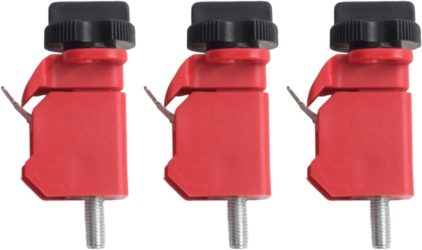 Miniature Circuit Breaker Lockout Device for Industrial Electrical Isolation – 3-Piece Nylon PA Safety Lockout Kit, Tool-Free Button Clasp, Fits BD-D01/BD-D02 Breakers(BD-D03)