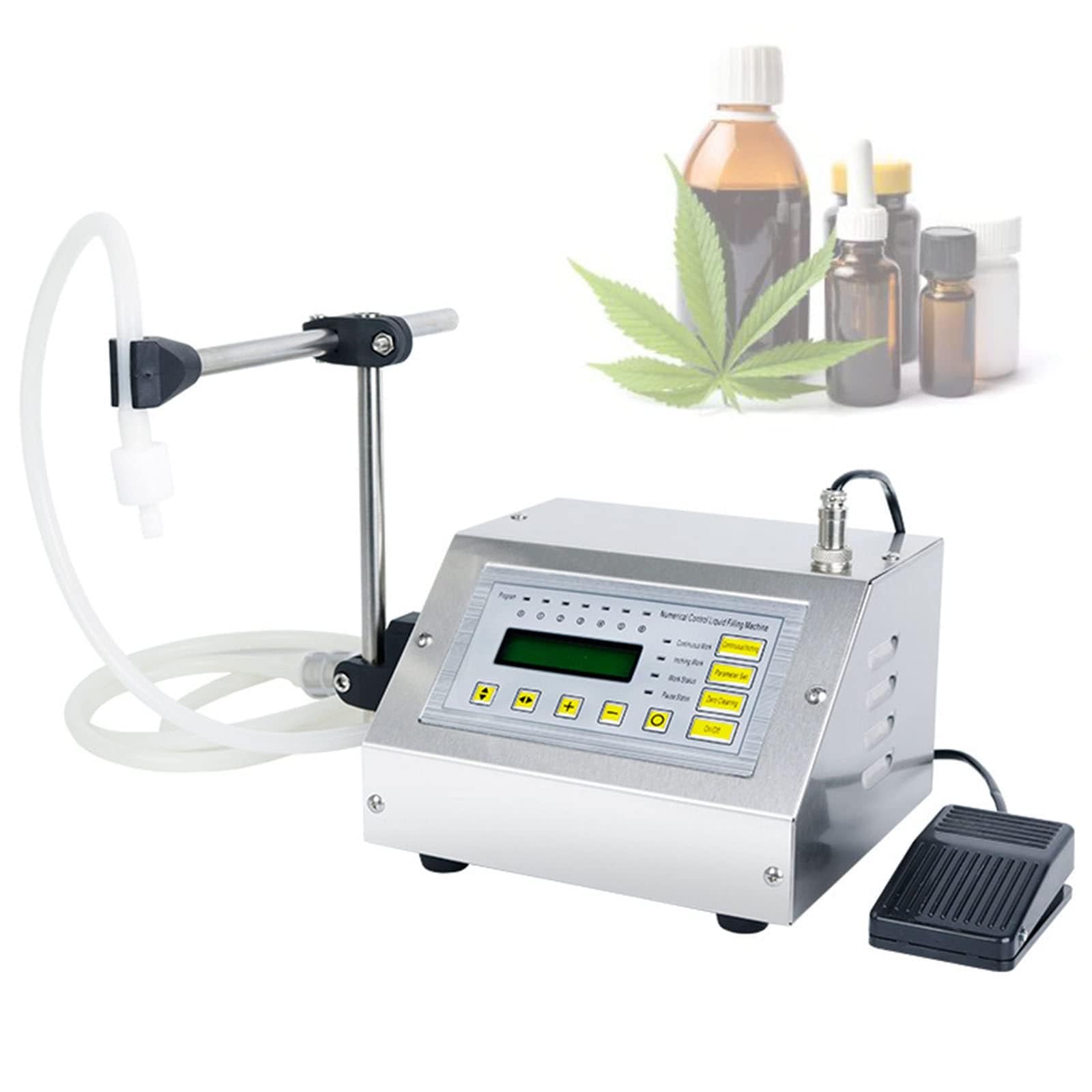 AYCDL 5-3500ml Liquid Filling Machine, Electric Digital Controlpump Dispenser with Non-drip Single Heads, Bottle Filler Machine for Juice
