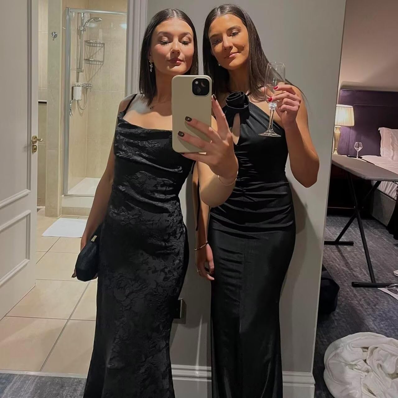 Lace Satin Prom Dresses 2026 Mermaid Formal Dress Long Elegant Cocktail Dress PUS034 - Image 6