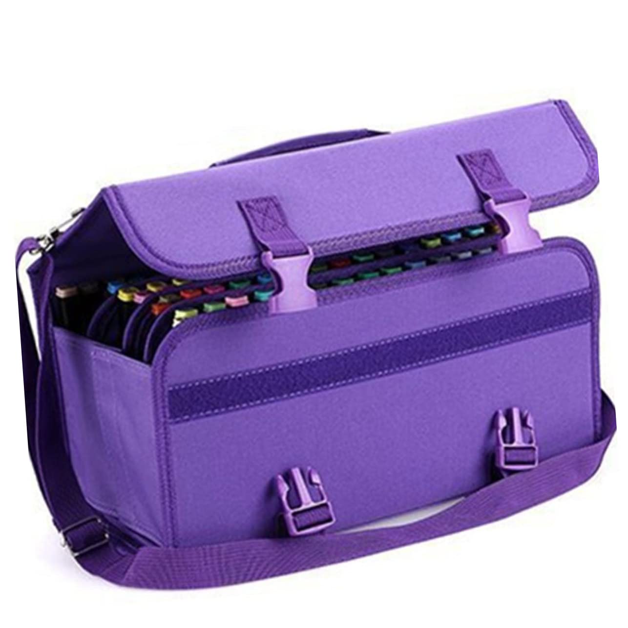 NUOBESTY 120 Estuche Bolsa De Almacenamiento De Pluma Caja De Almacenamiento De Bolígrafos Caja De Lápices De Arte Caja De Lápices De Papelería Púrpura Bolsa Con Cierre Lápiz