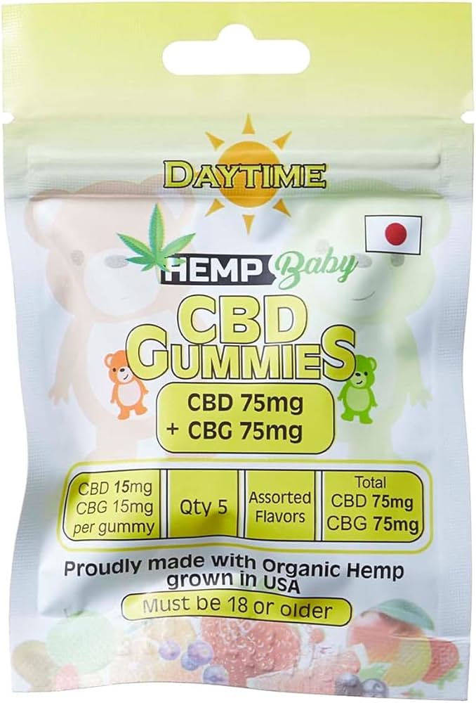 Amazon.co.jp: HempBaby CBD CBG グミ / DAYTIME (5個) : ドラッグストア Amazon.co.jp: HempBaby CBD CBG グミ / DAYTIME (5個) : ドラッグストア