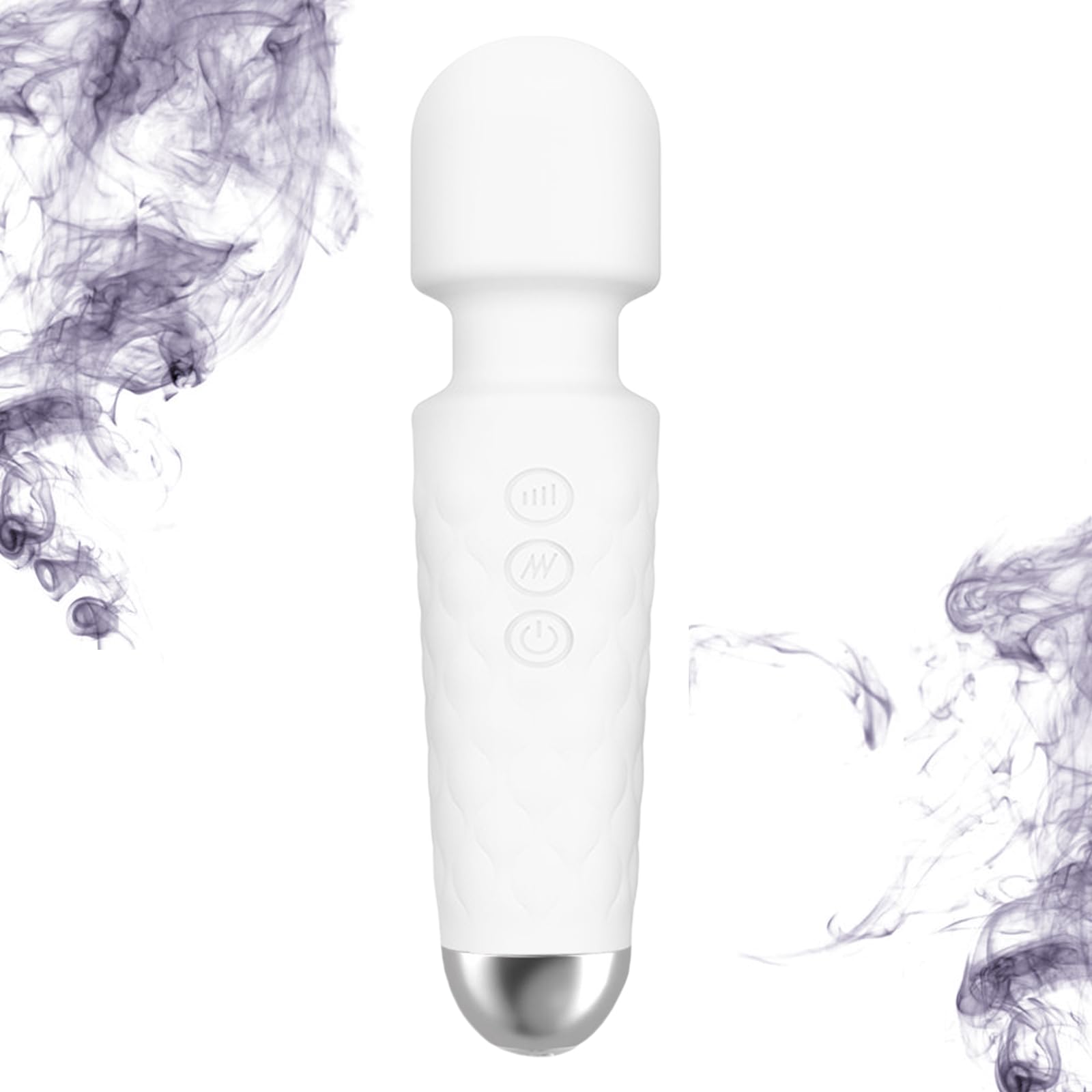 Handheld Portable Back Massager - Small Mini Muscle Massager for Soothing Back Shoulder Whole Body Muscle Fatigue, Back Massager Tool to Relieve Pressure and Promote Relaxation - White